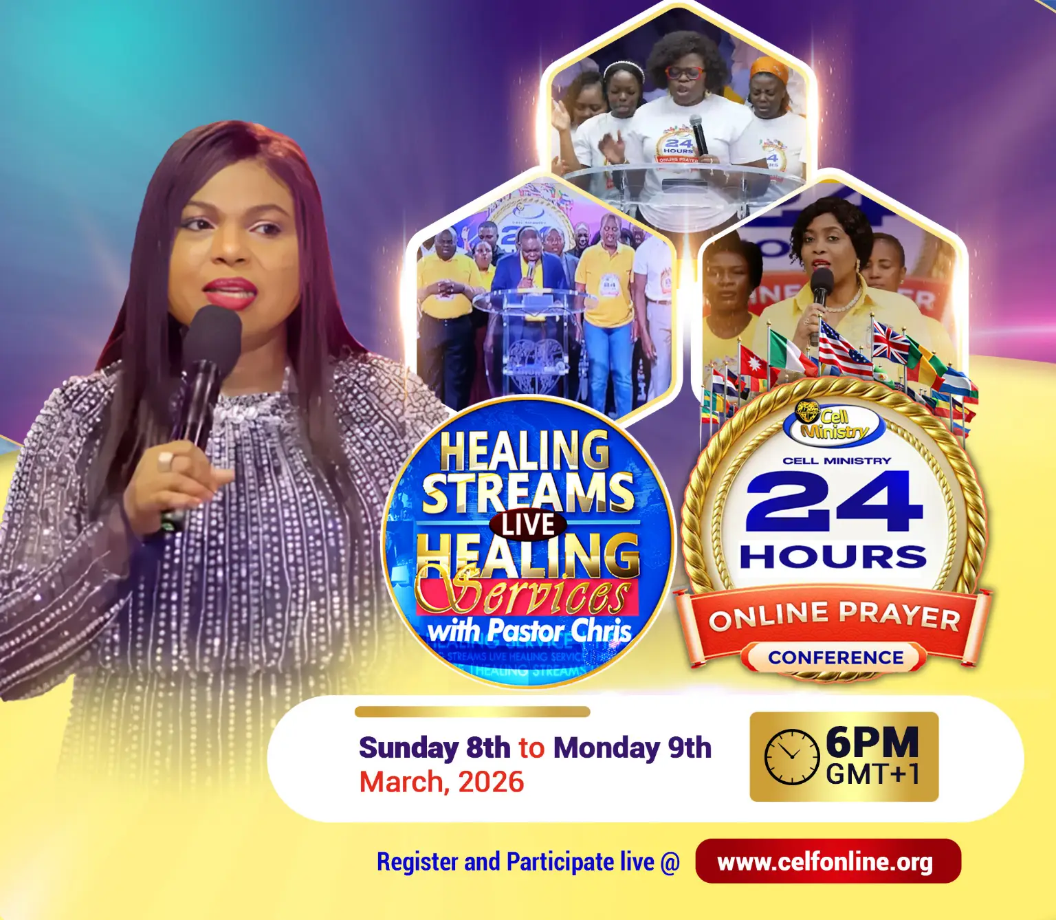 24 Hours Online Prayer Conference — Sunday 8th to Monday 9th March 2026, 6 PM GMT+1